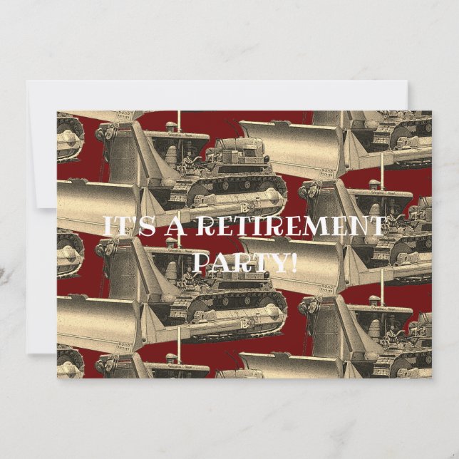 BULLDOZER-BETRIEBSZENTRENNUNG EINLADUNG (Vorderseite)