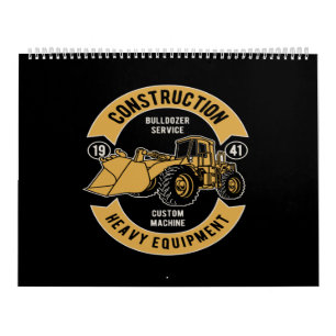 bulldozer  construction heavy equipment kalender