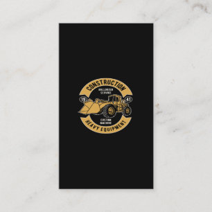 bulldozer  construction heavy equipment visitenkarte