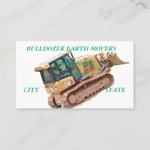 Bulldozer Earth Mover Business Card Visitenkarte