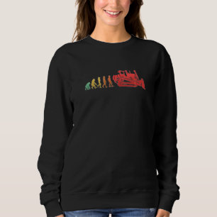 Bulldozer-Evolution Retro-Baumaschinen Bulldozer Sweatshirt