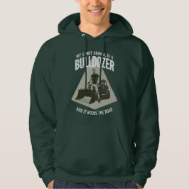Bulldozer-Fahrer Spirit Animal Vintage-Silhouette Hoodie