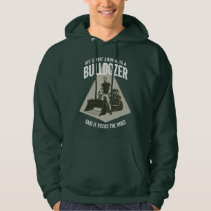 Bulldozer-Fahrer Spirit Animal Vintage-Silhouette Hoodie