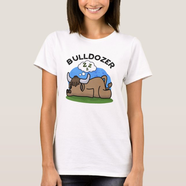 Bulldozer Funny Animal Bull Puff T-Shirt (Vorderseite)
