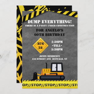 Bulldozer-Geburtstagsparty im Baugewerbe