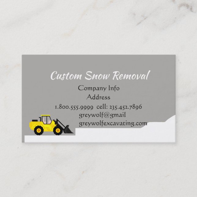 Bulldozer-Geschäft für die automatische Entfernung Visitenkarte (Vorderseite)