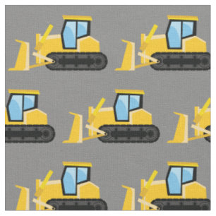 Bulldozer Kids Boys Construction Truck Vehicles Stoff