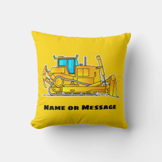 Bulldozer-Kissen, Personalisiertes Baugeschenk Kissen