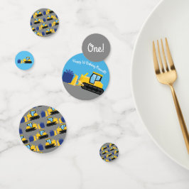 Bulldozer Niedlich 1. Geburtstag Party Bau Konfetti