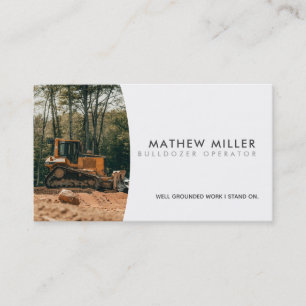 Bulldozer Operator Business Cards Visitenkarte