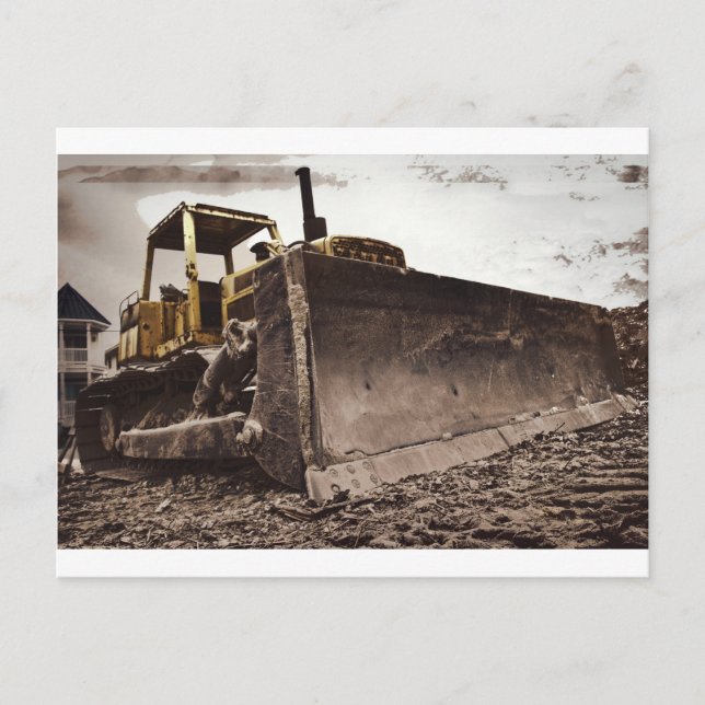 Bulldozer Postkarte (Vorderseite)