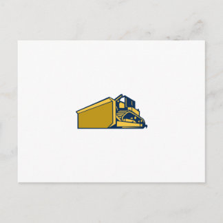 Bulldozer-Retro Postkarte