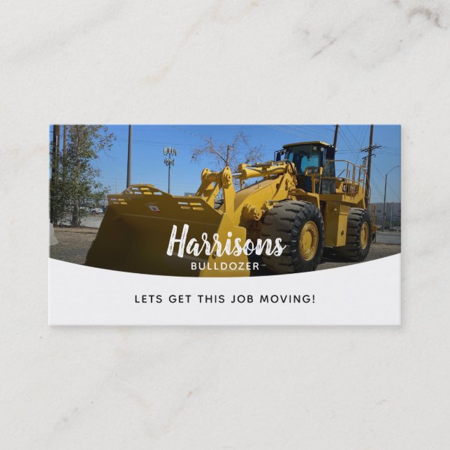 BullDozer Slogans Business Cards Visitenkarte (Vorderseite)