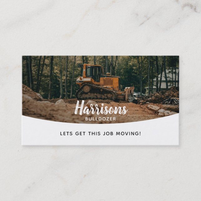 BullDozer Slogans Business Cards Visitenkarte (Vorderseite)