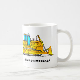 Bulldozer-Tasse, Baggerarbeiten, Tasse, Bauthema Kaffeetasse