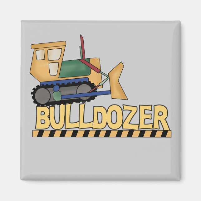 Bulldozer Tshirts und Geschenke Magnet (Vorne)