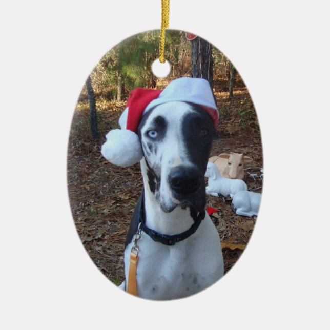 Bulldozer-Weihnachtsverzierung Keramikornament (Vorne)