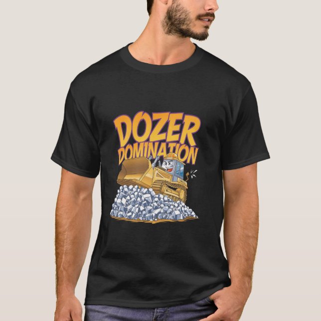 Bulldozerfahrer Bauarbeiter Erdarbeiter T-Shirt (Vorderseite)
