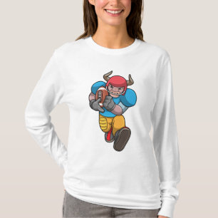 Bulle beim Sport mit Fußball und Helm T-Shirt