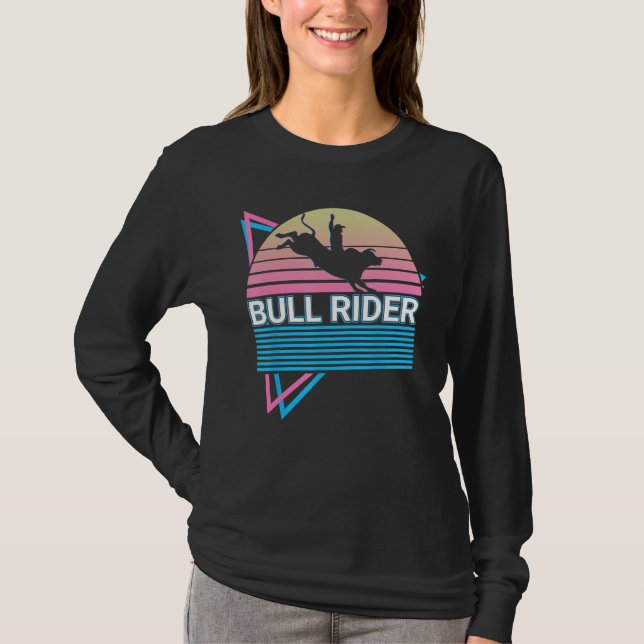 Bulle Reiter Bull Riding T-Shirt (Vorderseite)