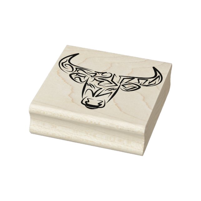 Bulle schwarz-weiß / Ox Gummistempel (Stempel)