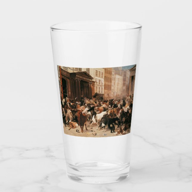 Bullen und Bären auf dem Aktienmarkt (W.H. Beard) Glas (Vorderseite)