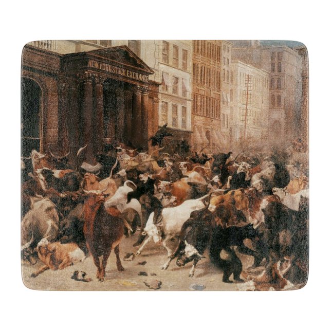 Bullen und Bären auf dem Aktienmarkt (W.H. Beard) Schneidebrett (Vorderseite)