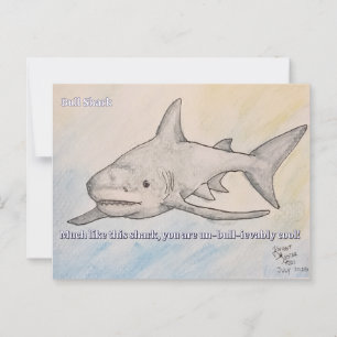 Bullenhai Postkarte