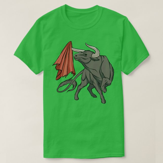Bullenkämpfe mit roten Fahnen - Spanien T-Shirt (Design vorne)