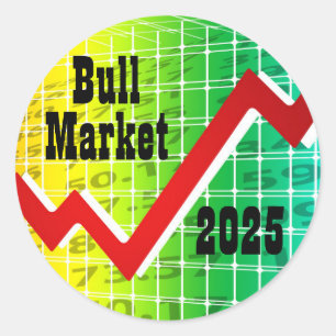 Bullenmarkt 2025 runder aufkleber