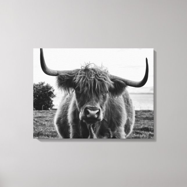 Bullenportrait Leinwanddruck (Vorderseite)