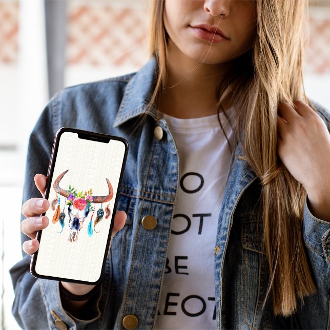 Bullenschädel mit Blume Case-Mate iPhone Hülle (Von Creator hochgeladen)