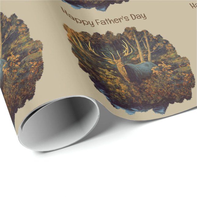 Bullenstech im Herbstwald Geschenkpapier (Rolleneckpunkt)
