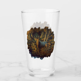 Bullenstech im Herbstwald Glas