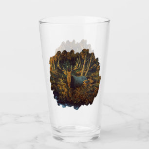 Bullenstech im Herbstwald Glas