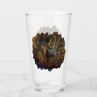 Bullenstech im Herbstwald Glas