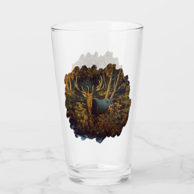 Bullenstech im Herbstwald Glas (Vorderseite)