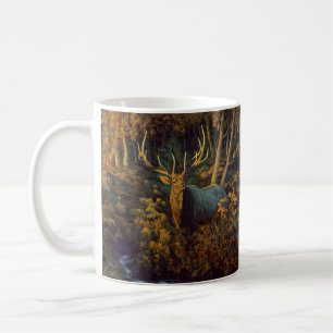 Bullenstech im Herbstwald Kaffeetasse