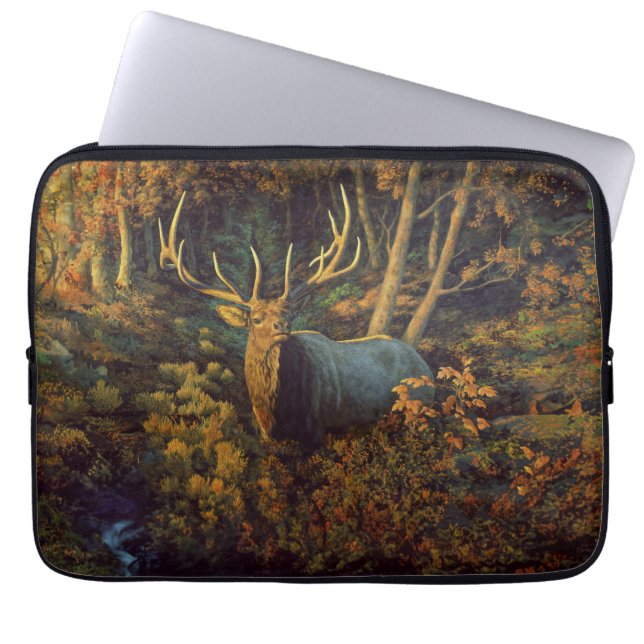 Bullenstech im Herbstwald Laptopschutzhülle (Vorderseite)