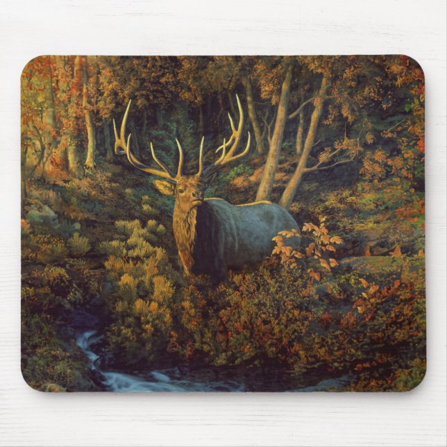 Bullenstech im Herbstwald Mousepad (Vorne)