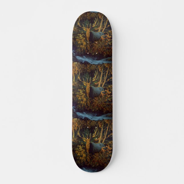 Bullenstech im Herbstwald Skateboard (Vorne)