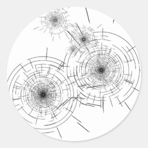 Bullet Holes Runder Aufkleber
