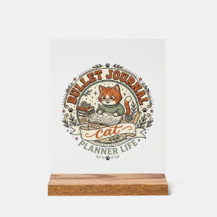 Bullet Journal Katze Bullet Journal Katze Vintage Acrylschild