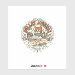 Bullet Journal Katze Bullet Journal Katze Vintage  Aufkleber