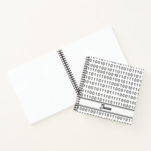 Bullet Journal mit Schwarz-weißen Binärnummern Notizbuch