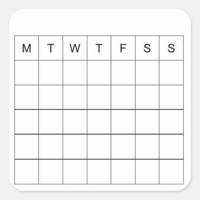 Bullet Journal und Mini-Kalender-Sticker Quadratischer Aufkleber (Vorderseite)