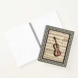 Bullet Journal "Vintag Violin Harlequin Border" Notizbuch