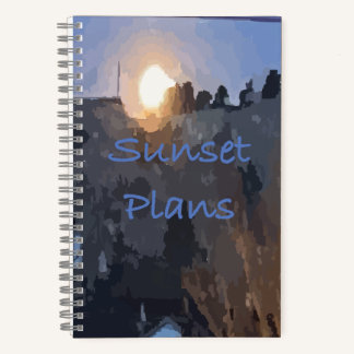 Bullet-Journal zu Sunset-Plänen Notizbuch