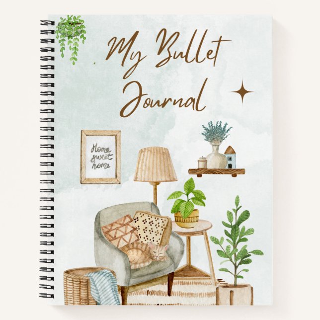 Bullet Journal - Zuhause Theme Notizbuch (Vorderseite)