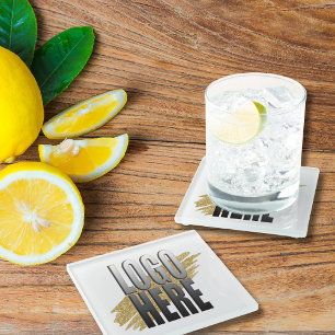 Bulletin für Berufliche Firmenlogos am benutzerde Glasuntersetzer